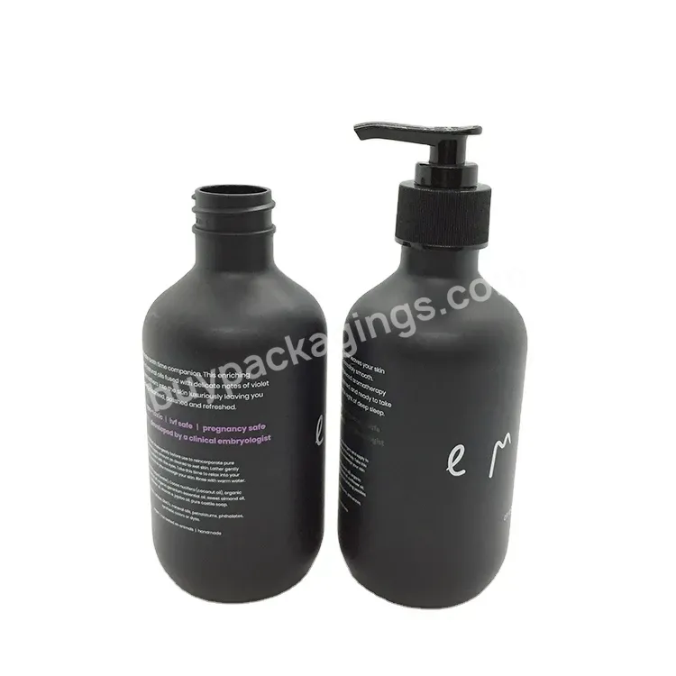 Oem Oem Custom Black Lotion Pump Dispenser With Matt Black Shampoo Bottle 300ml Manufacturer/wholesale