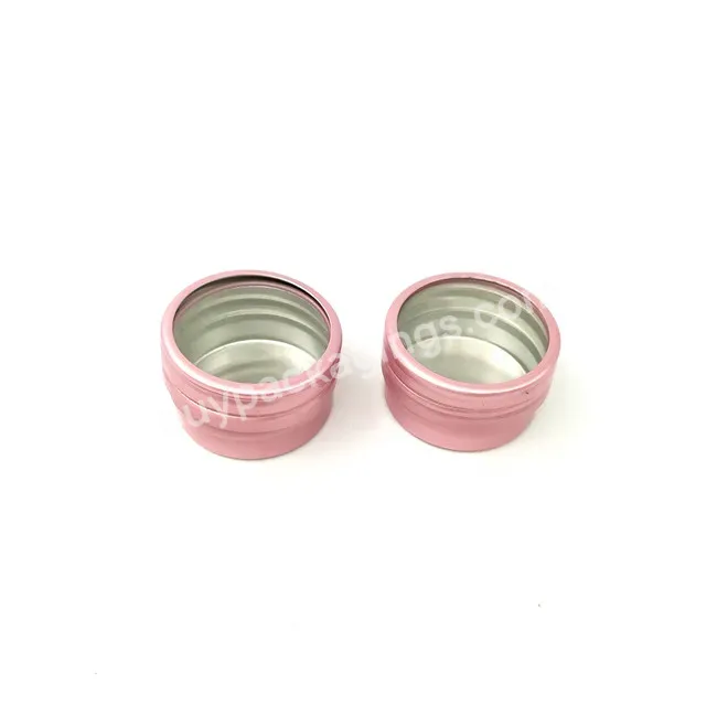 Oem Oem Custom Custom 10g 15g 20g Lip Balm Eye Shadow Metal Tins Empty Container Aluminum Cosmetic Cream Jar With Window Lid