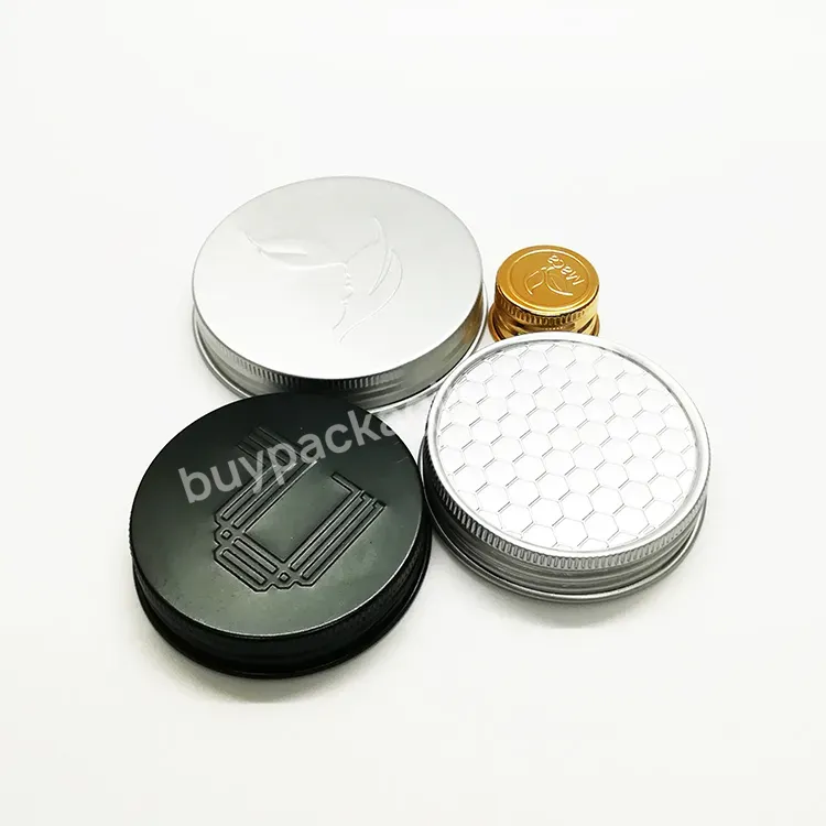 Oem Oem Custom Customized Logo Aluminum Screw Lid Embossing Logo Aluminum Lid Bottle Jar Aluminum Lid Manufacturer/wholesale