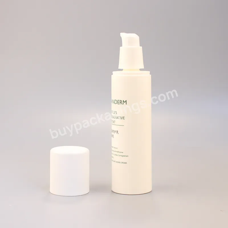 Oem Oem Custom Cylindrical 30ml White Pp Plastic Airless Pump Bottle With Snap Lotion Pump