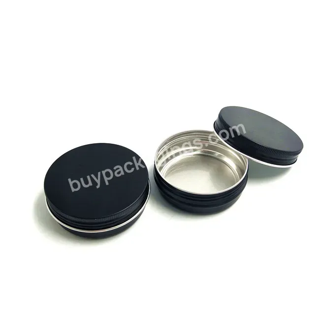 Oem Oem Custom Empty Matte Black Aluminum Tin Can 30g 50g 100g Aluminum Cosmetic Jar For Cosmetics Packing - Buy Aluminum Tin Jar,Aluminum Can,Aluminum Cosmetic Jar.