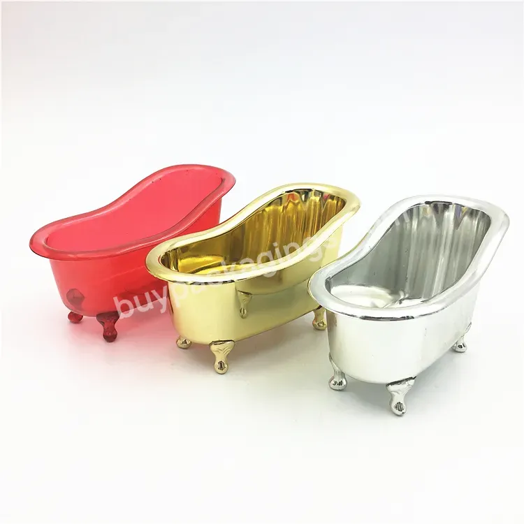 Oem Oem Custom Flat Bottom Shiny Glossy Rose Gold Silver Mini Bathtub Containers