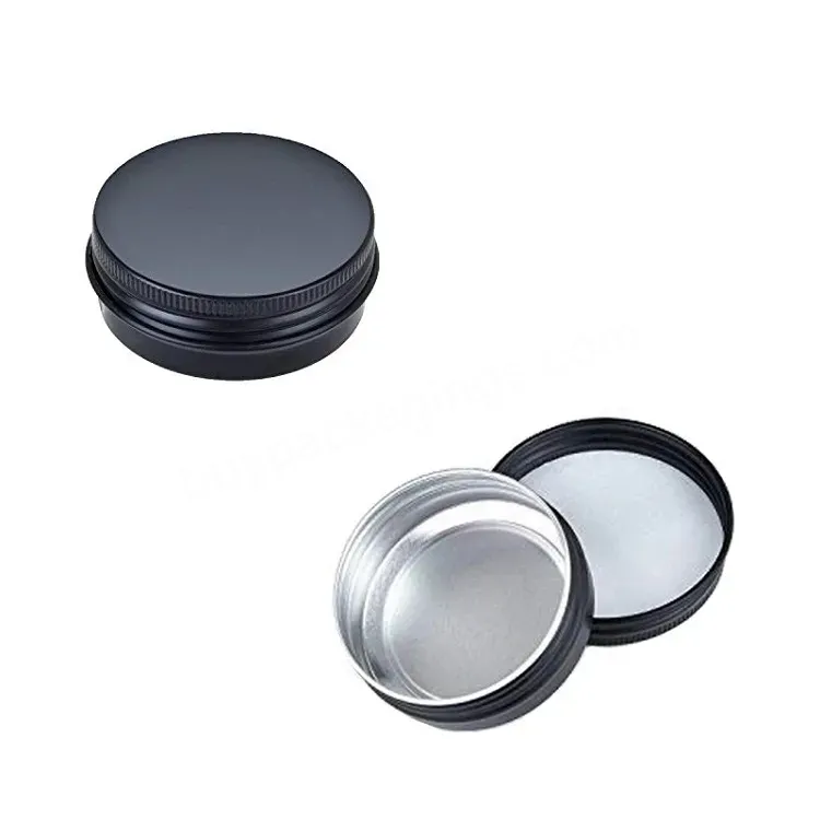 Oem Oem Custom Frosted Black Aluminum Jar 5g 10g 15g 30g 50g 60g Lip Oil Cosmetic Eye Cream Bottle Refillable Lotion Tin Container