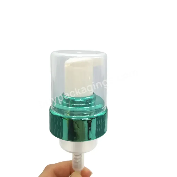 Oem Oem Custom High End 43mm Foam Pump Uv Green Metallic Foam Pump Dispenser For Cleanser Manufacture