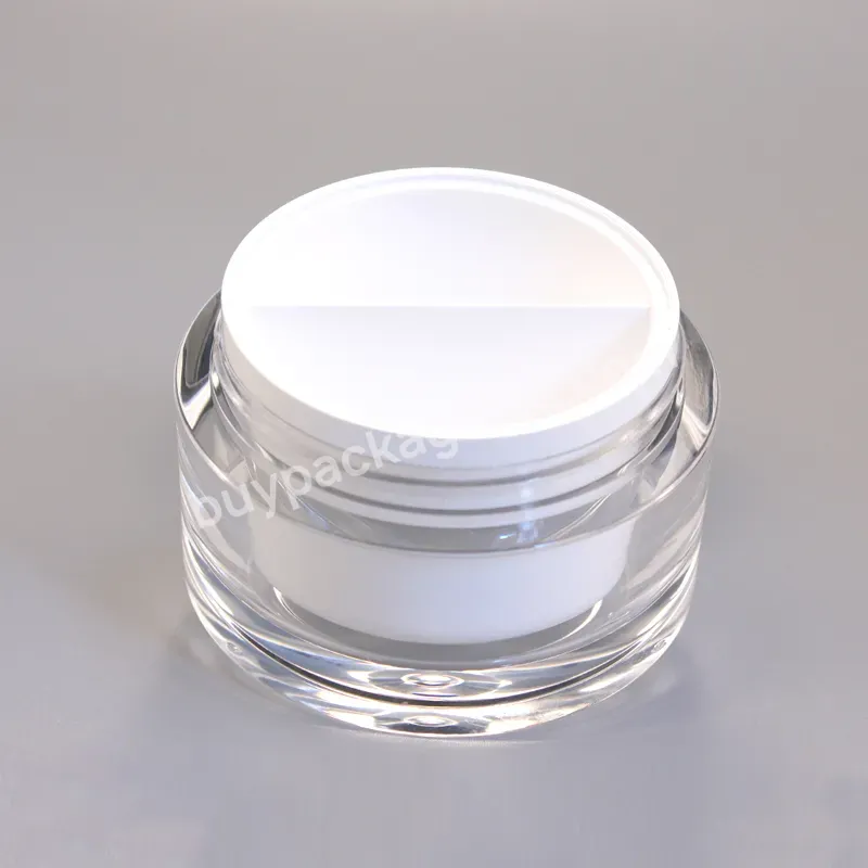 Oem Oem Custom High End Acrylic Jar Cream Jar With Double Two Chamber 30g 50g 100g Face Cream Jar Wholesale Manufacture