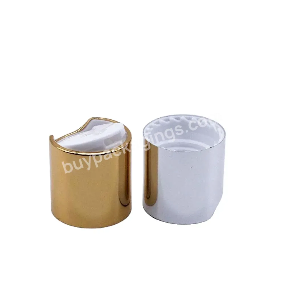 Oem Oem Custom High Quality 24/410 Aluminum Gold Press Cap Disc Top Cap With Induction Seal Manufacturer/wholesale