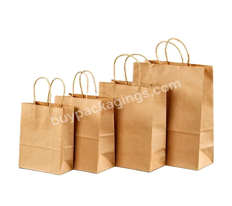 Oem Oem Custom High Quality Customized White Brown Kraft Bags Paper Party Shopping Bags With Handles Shopping Paper Grocery Bag