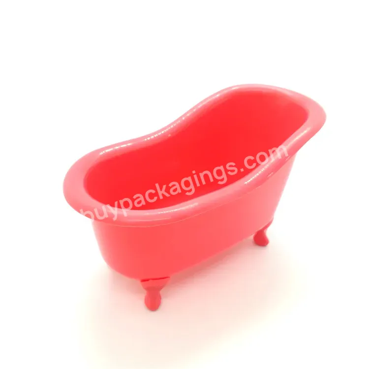 Oem Oem Custom High Quality Plastic Pp White Pink Mini Bathtub Shape Container For Gift Packing Manufacturer/wholesale