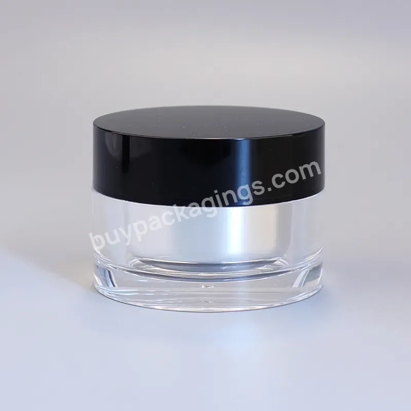 Oem Oem Custom Luxury 15ml 30ml 50ml 80ml 100ml Jar Double Wall Acrylic Jar Cosmetic Face Cream Jar Manufacturer/wholesale