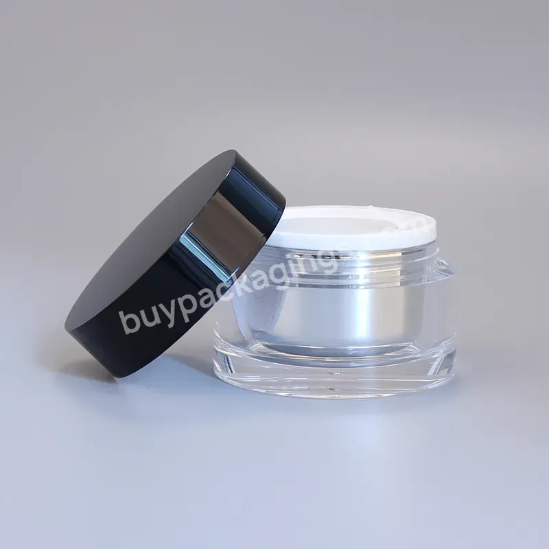 Oem Oem Custom Luxury 15ml 30ml 50ml 80ml 100ml Jar Double Wall Acrylic Jar Cosmetic Face Cream Jar Manufacturer/wholesale