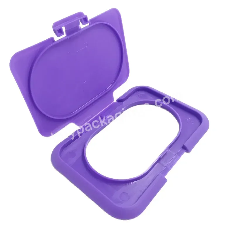 Oem Oem Custom Matt Purple Color Frosted Surfacer Plastic Baby Wetly Bag Flip Top Lid