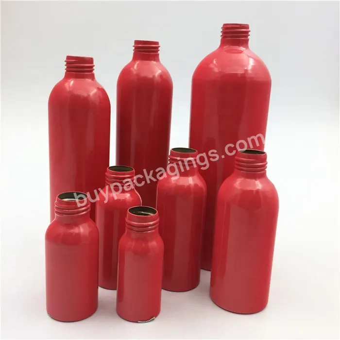 Oem Oem Custom Matte Red Color Aluminum Daily Care Bottle 50ml 100ml 150ml 200ml Cosmetic Aluminum Bottle Manufacturer/wholesale