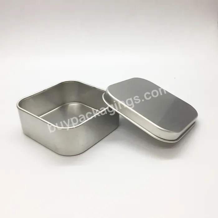 Oem Oem Custom Metal Cosmetic Container Packaging Cream Jar 90ml Square Shape Aluminum Tin Jar For Soap Manufacturer/wholesale