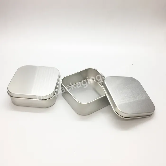 Oem Oem Custom Metal Cosmetic Container Packaging Cream Jar 90ml Square Shape Aluminum Tin Jar For Soap Manufacturer/wholesale