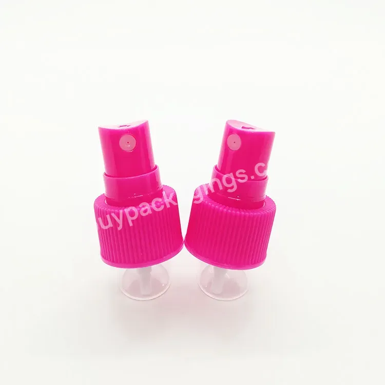 Oem Oem Custom Perfume Liquid Atomizer Fine Mist Spray 24mm Plastic Pink Color Ribbed Closure Fine Water Mist Sprayers Manufacturer/wholesale