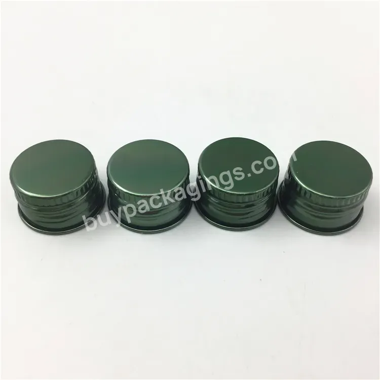 Oem Oem Custom Screw Metal Cap 20mm 24mm Customized Green Color Aluminum Lid Cap Manufacturer/wholesale