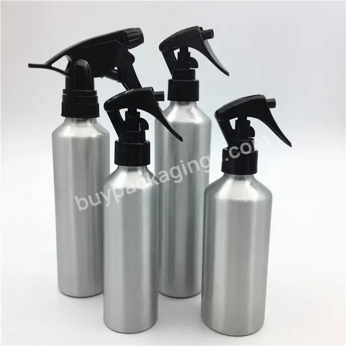 Oem Oem Custom Silver Cosmetic Aluminum Bottle With Trigger Sprayer Hair Care Aluminum Sprayer Bottle 100ml 150ml 200ml Manufacturer/wholesale