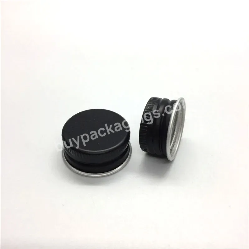 Oem Oem Custom Stocked Aluminium Lid Black Color 20*13mm Aluminium Metal Lid For Bottle