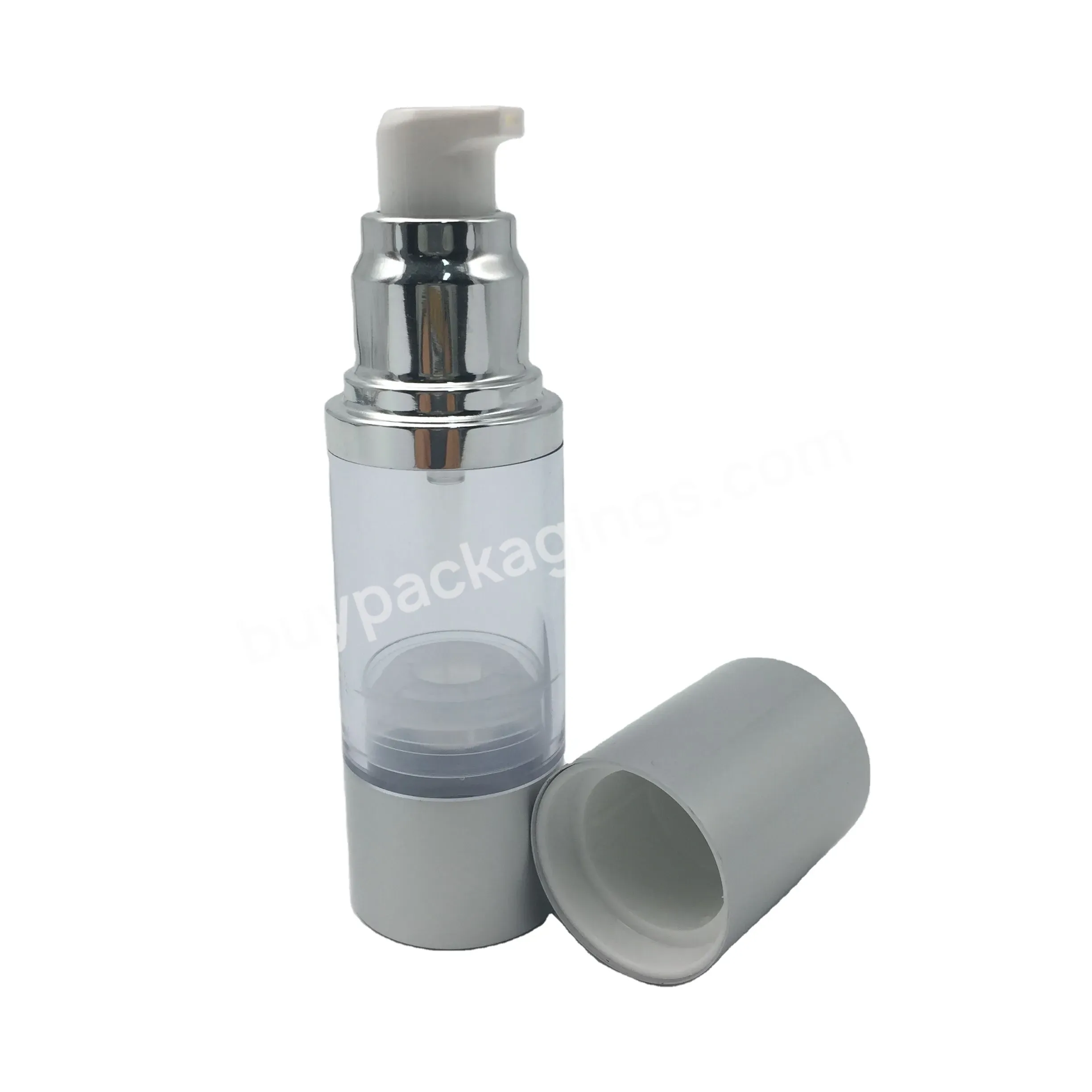 Oem Oem Custom Wholesale 15ml 20ml 30ml As Material Uv Plating Gold Airless Pump Lotion Bottle Gold Silver Sprayer Bottle