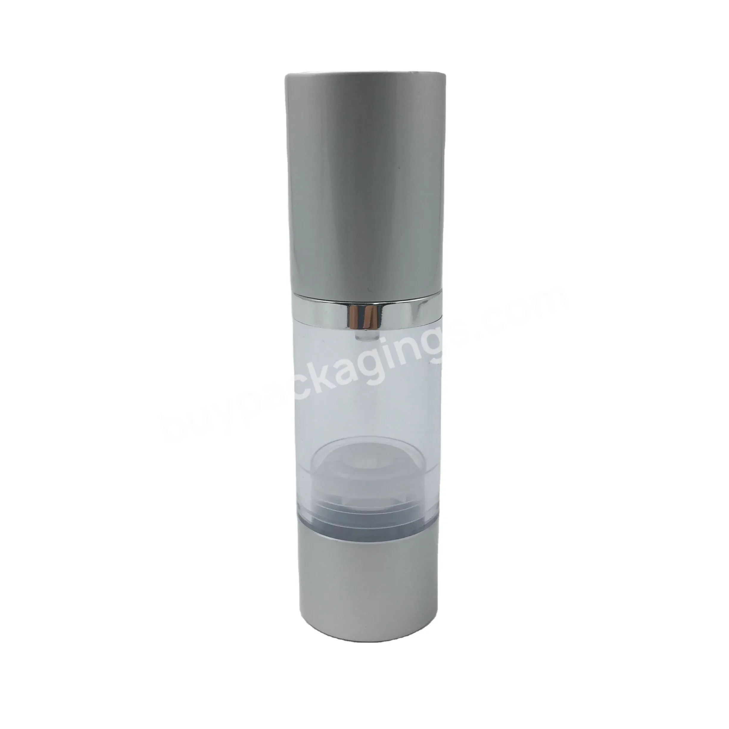 Oem Oem Custom Wholesale 15ml 20ml 30ml As Material Uv Plating Gold Airless Pump Lotion Bottle Gold Silver Sprayer Bottle