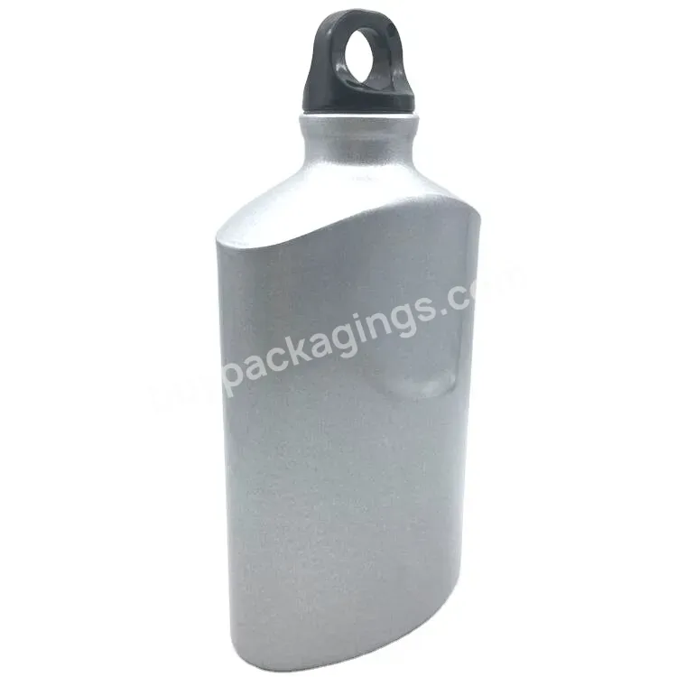 Oem Oem Custom Wholesale Custom Flat Shape 500ml Outdoor Electroplate Aluminium Sports Drink Water Bottle