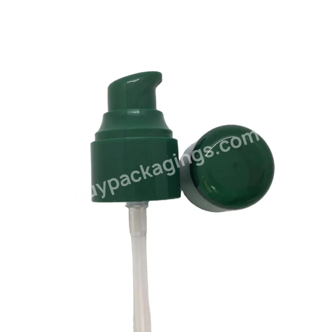 Oem Oem Custom Wholesale Plastic Green 24/410 Treatment Pump Dispenser With Big Cap Smooth