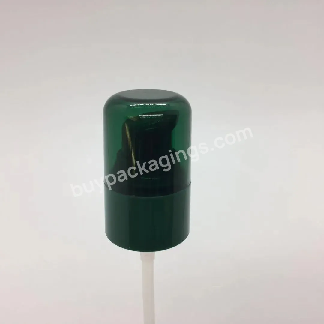 Oem Oem Custom Wholesale Plastic Green 24/410 Treatment Pump Dispenser With Big Cap Smooth