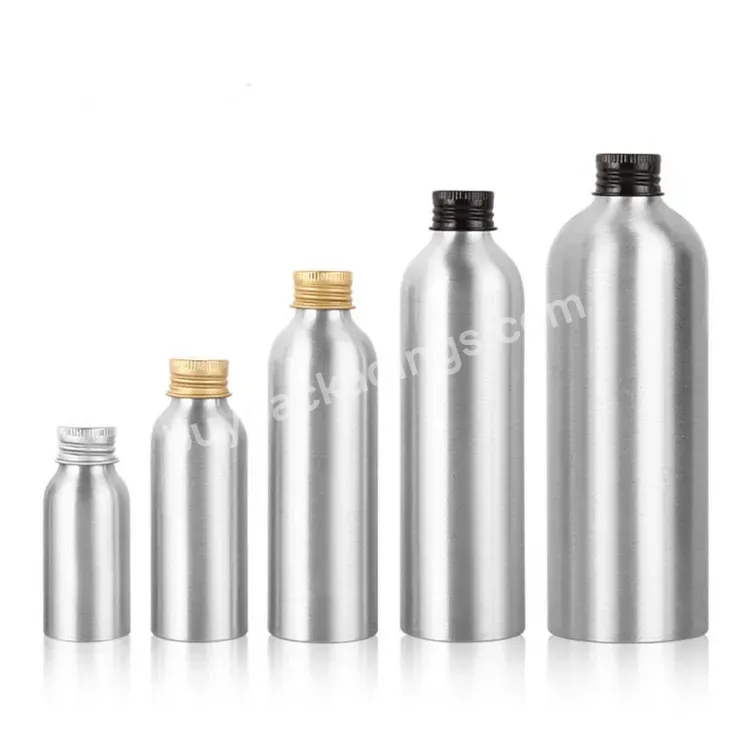 Oem Oem Daily Care Aluminum Bottle 100-500ml With Normal Screw Lid For Cosmetic Toner And Oil Packaging