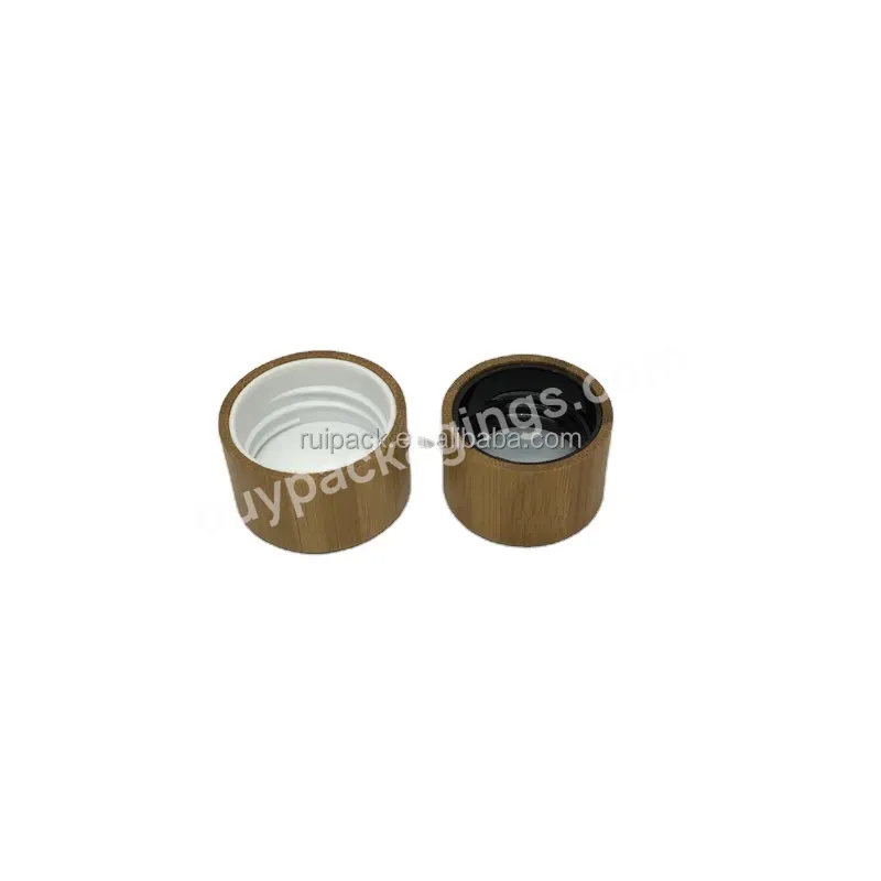 Oem Oem Eco-friendly Bamboo Screw Cap Bottle Lid 20mm 24mm 28mm