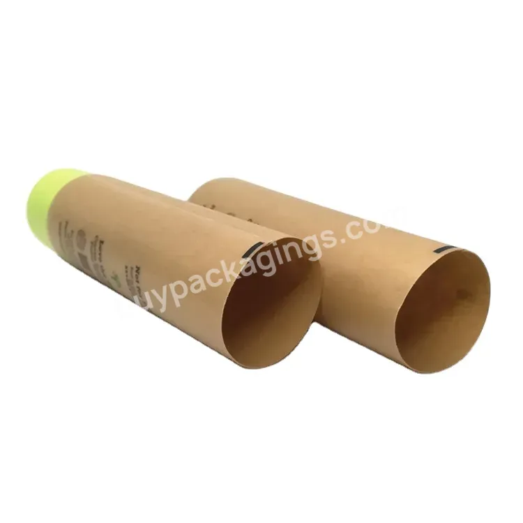 Oem Oem Eco Friendly Recycled Cosmetic Packaging Organic Cream Lotion Sustainable Packaging Kraft Paper Tube With Flip Lid