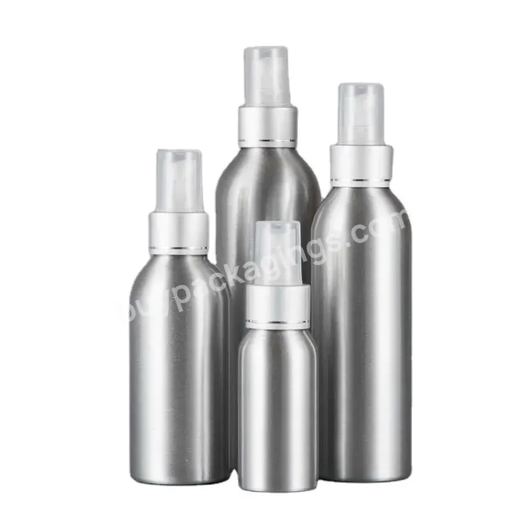 Oem Oem Empty Aluminum Cosmetic Bottle 100ml,200ml,300ml With Bamboo Sprayer,Pumps,Lid Logo