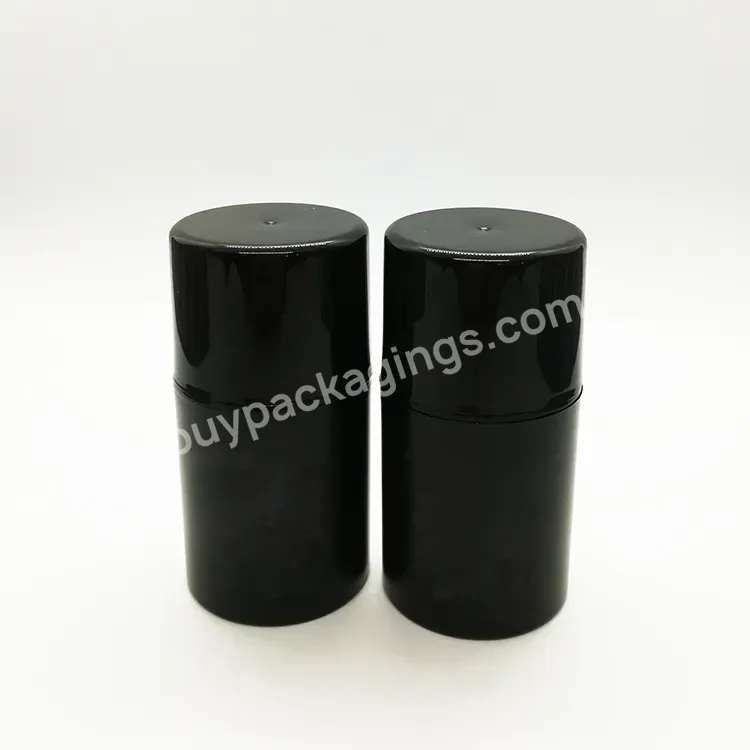 Oem Oem Empty Plastic Cosmetic Cream Bottle Non-refillable Airless Cream Pump Bottle Cylinder Round 50ml Own