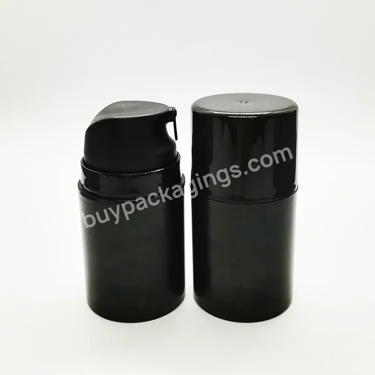 Oem Oem Empty Plastic Cosmetic Cream Bottle Non-refillable Airless Cream Pump Bottle Cylinder Round 50ml Own