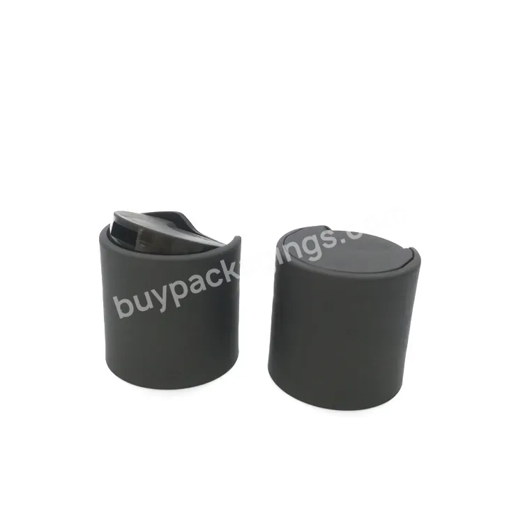 Oem Oem Factory 20/410 24/410 28/410 Plastic Soft Touch Black Disc Top Cap Press Cap For Shampoo Bottle