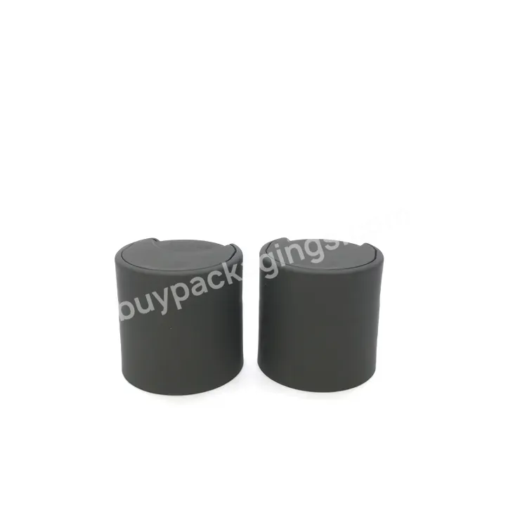 Oem Oem Factory 20/410 24/410 28/410 Plastic Soft Touch Black Disc Top Cap Press Cap For Shampoo Bottle