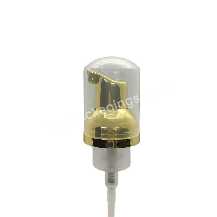 Oem Oem Factory Shiny Gold Foam Pump Dispenser Mousse Cosmetics Foam Cleanser Manufacturer