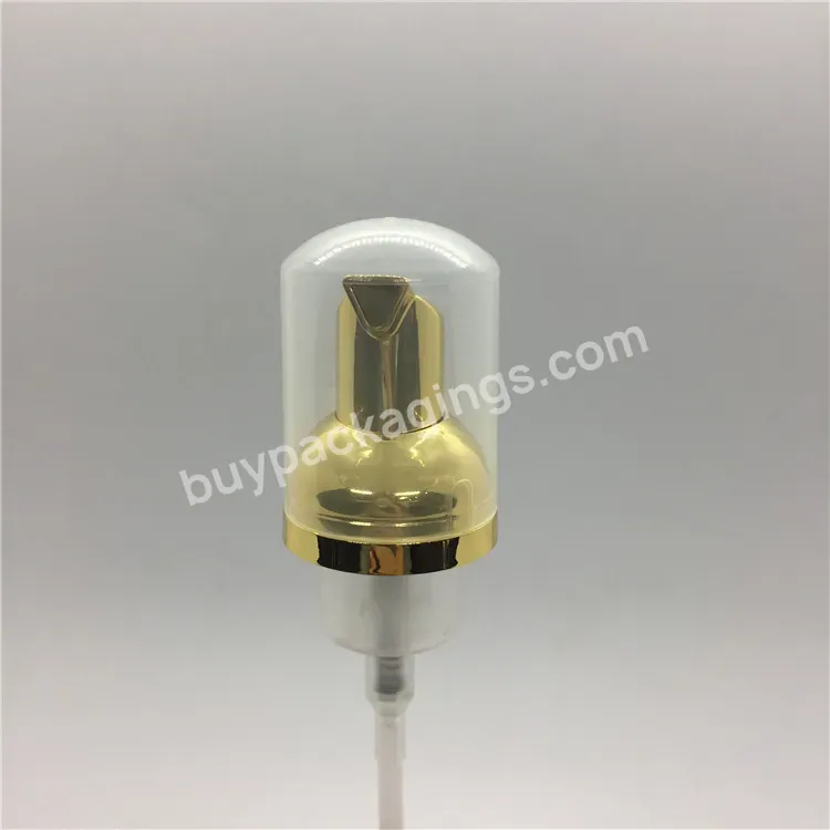 Oem Oem Factory Shiny Gold Foam Pump Dispenser Mousse Cosmetics Foam Cleanser Manufacturer - Buy Gold Foam Pump,Foam Pump Dispenser,Hand Liquid Foam Pump.