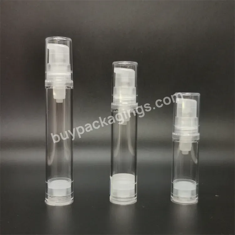 Oem Oem Factory Supplier 5/10/15ml Airless Bottle Press Lotion Pump Trial Bottle Cream Cosmetic Transparent Sub-bottling Samples Free