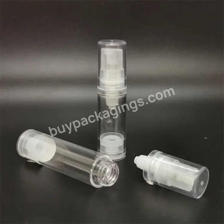 Oem Oem Factory Supplier 5/10/15ml Airless Bottle Press Lotion Pump Trial Bottle Cream Cosmetic Transparent Sub-bottling Samples Free