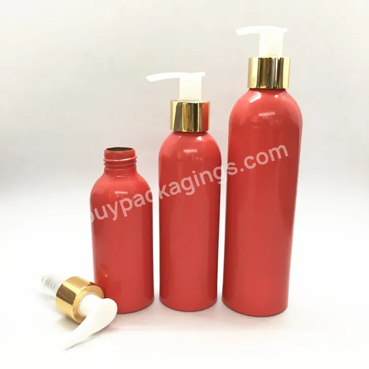 Oem Oem Green Color Recyclable Personal Care Empty Body Lotion Spray Aluminum Metal Bottle