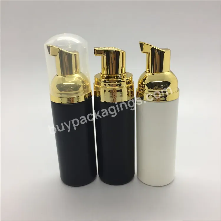 Oem Oem High Quality 30ml 50ml 80ml High End Gold Mousse Pump Bottle Cosmetics Foam Cleanser