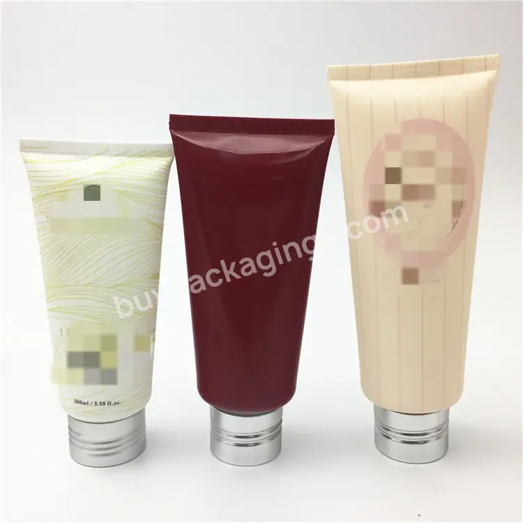 Oem Oem High Quality Empty Plastic Sample Cosmetic Soft Tube With Aluminum Screw Cap For Facial Cleanser And Hand Cream Manufacturer/wholesale