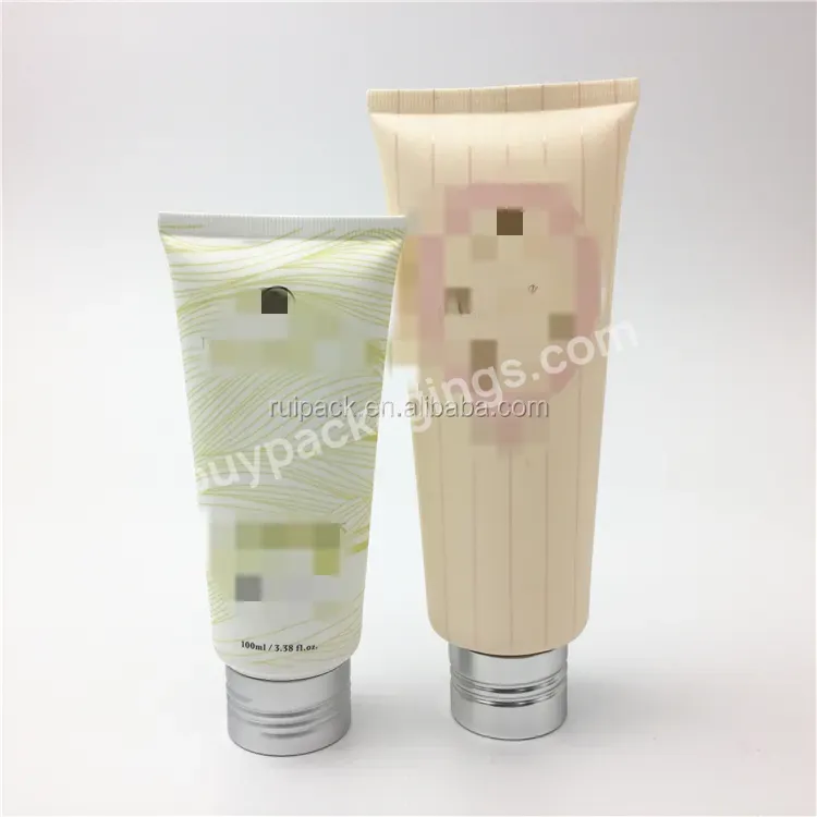 Oem Oem High Quality Empty Plastic Sample Cosmetic Soft Tube With Aluminum Screw Cap For Facial Cleanser And Hand Cream Manufacturer/wholesale