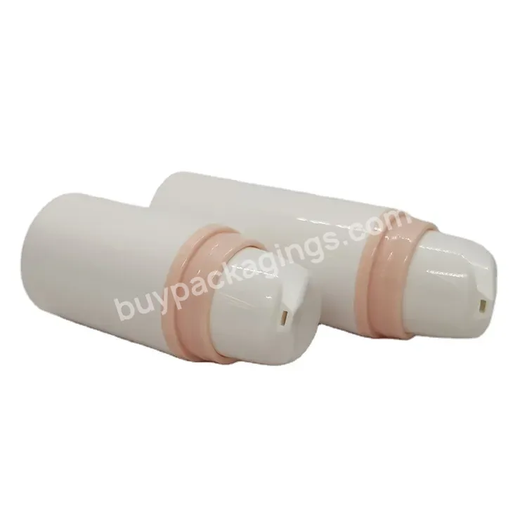 Oem Oem Hot Design 15ml 30ml 50ml Empty Packaging Plastic Lotion Cosmetics Container Airless Pump Bottle Pp White Airless Bottle