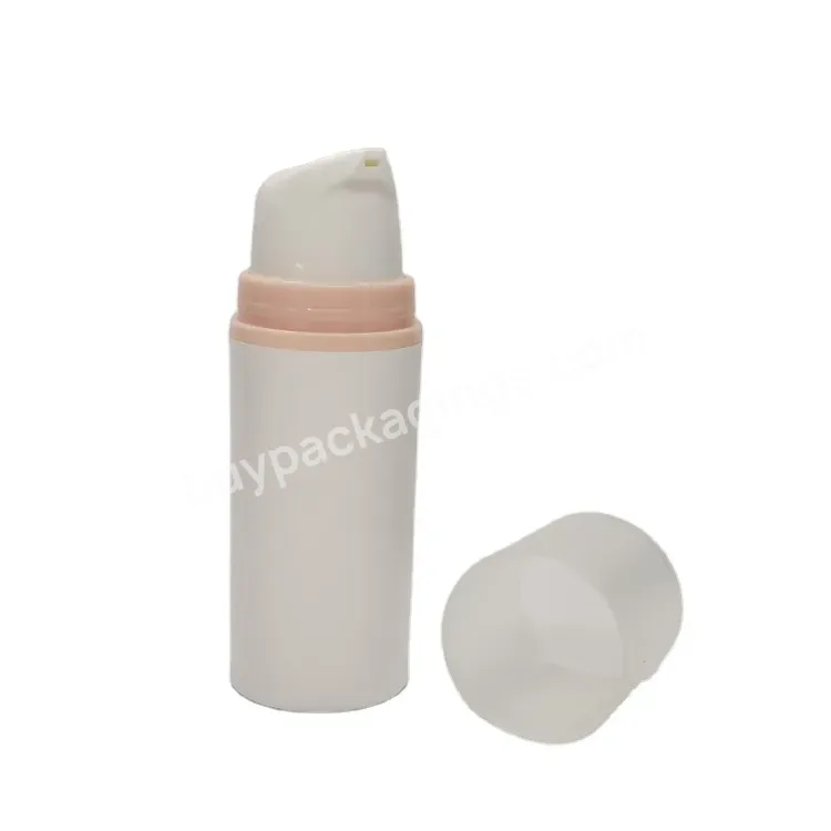 Oem Oem Hot Design 15ml 30ml 50ml Empty Packaging Plastic Lotion Cosmetics Container Airless Pump Bottle Pp White Airless Bottle