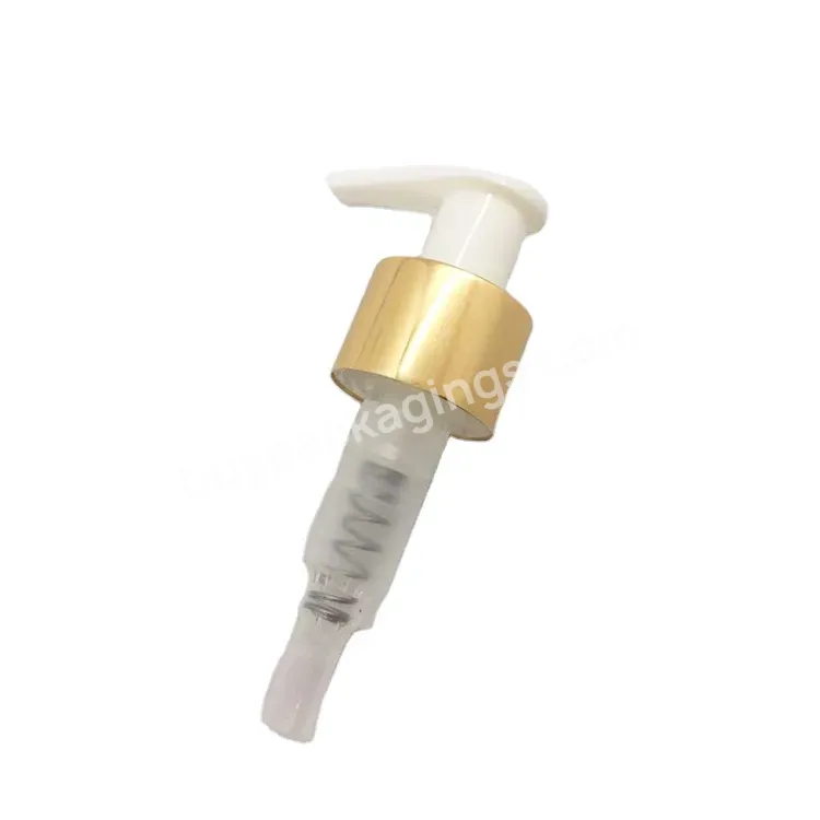 Oem Oem Hot Sale 24/410 Aluminum Shiny Gold Dispenser Lotion Pump Logo