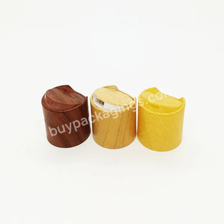 Oem Oem Hot Selling Plastic Screw Lid Wooden Looking Disc Top Lid Squeeze Bottle Lotion Dispenser 24/410 Manufacturer/wholesale Logo