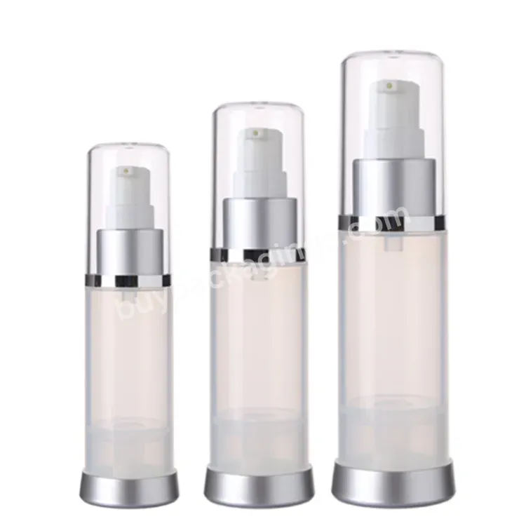 Oem Oem Logo 15ml 30ml 50ml Acrylic Bottle With Airless Pump Shiny White High End Lotion Bottle