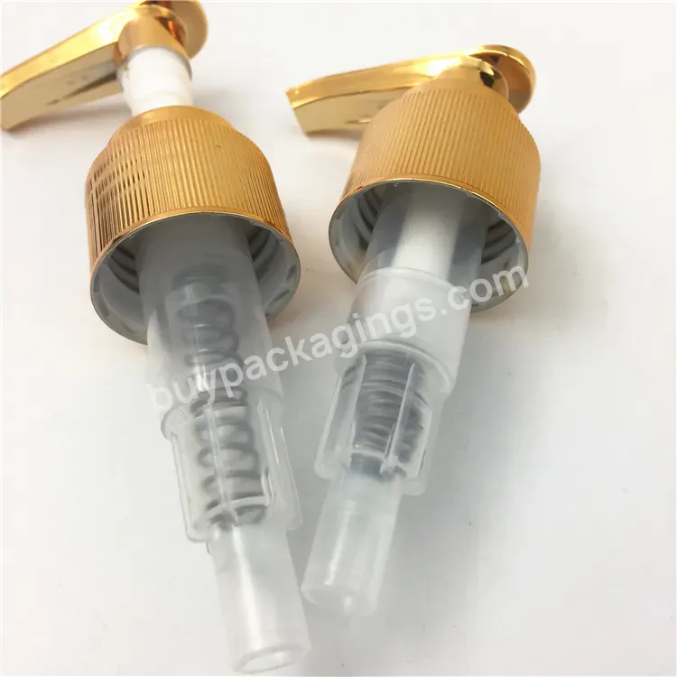 Oem Oem Logo 24mm 28mm Uv Shiny Gold Lotion Pump Sprayer Manufacturer/wholesale