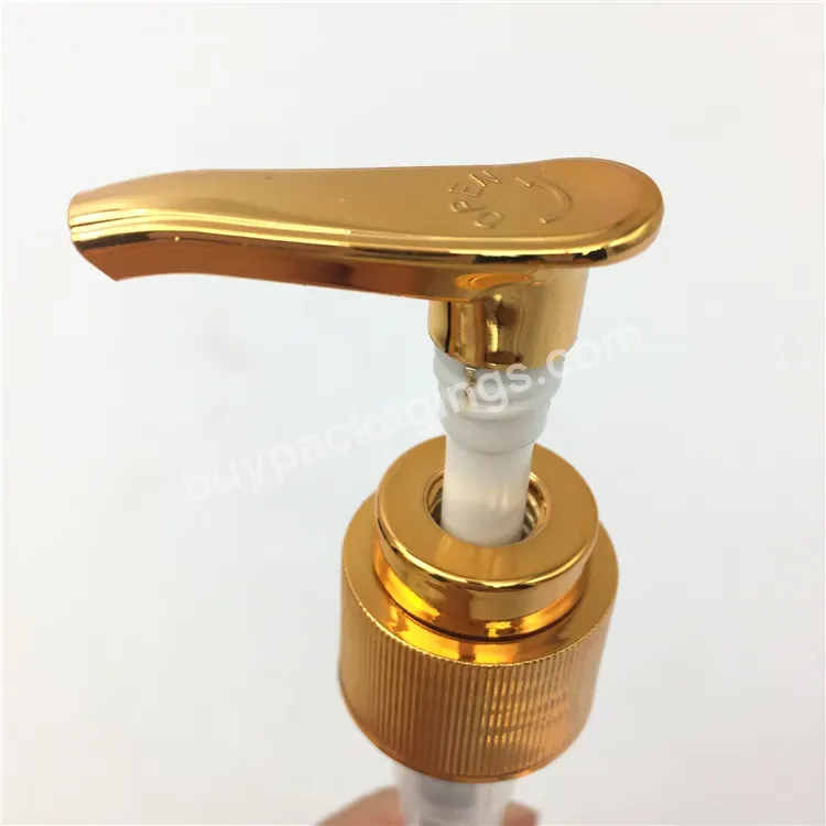 Oem Oem Logo 24mm 28mm Uv Shiny Gold Lotion Pump Sprayer Manufacturer/wholesale